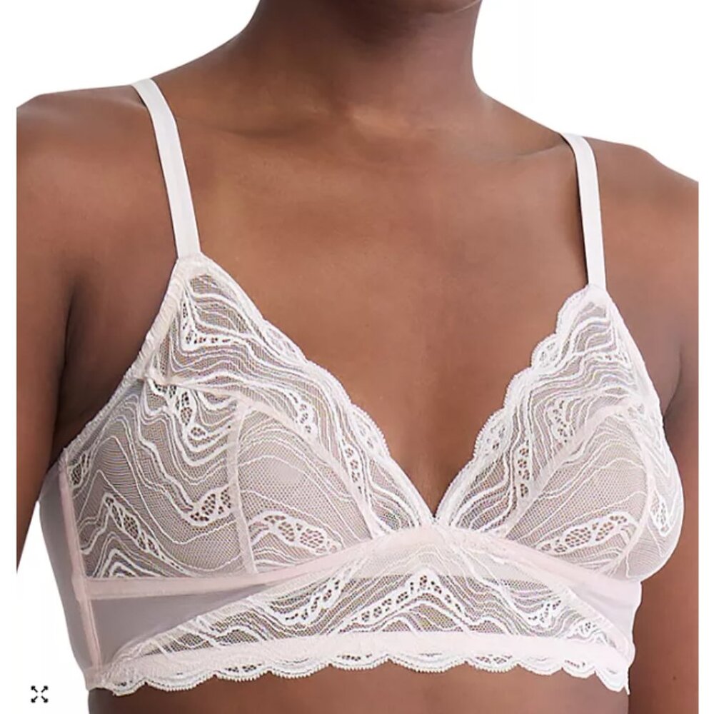 Calvin Klein Essentials Lace Triangle Bra QF7925 Unlined XS Beige